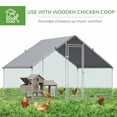 thumbnail image 5 of PawHut Galvanized Metal Chicken Coop Walk-in Enclosure w/ Cover for Outdoor, 5 of 10