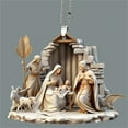 thumbnail image 1 of Xihbxyly Adorno de Belén, Hermosa Artesanía Acrílica, Impresión a Doble Cara, Fácil de Colgar, Decoración Versátil, Ideal para Festividades En El Hogar, Juego de 2, 8 X 8 Cm Cada Uno, 1 of 7