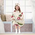 thumbnail image 7 of FORMRS Wearable Blanket Hoodie with Sleeves for Kids Cozy Flannel Sweatshirt, Cute Cherry, 7 of 7