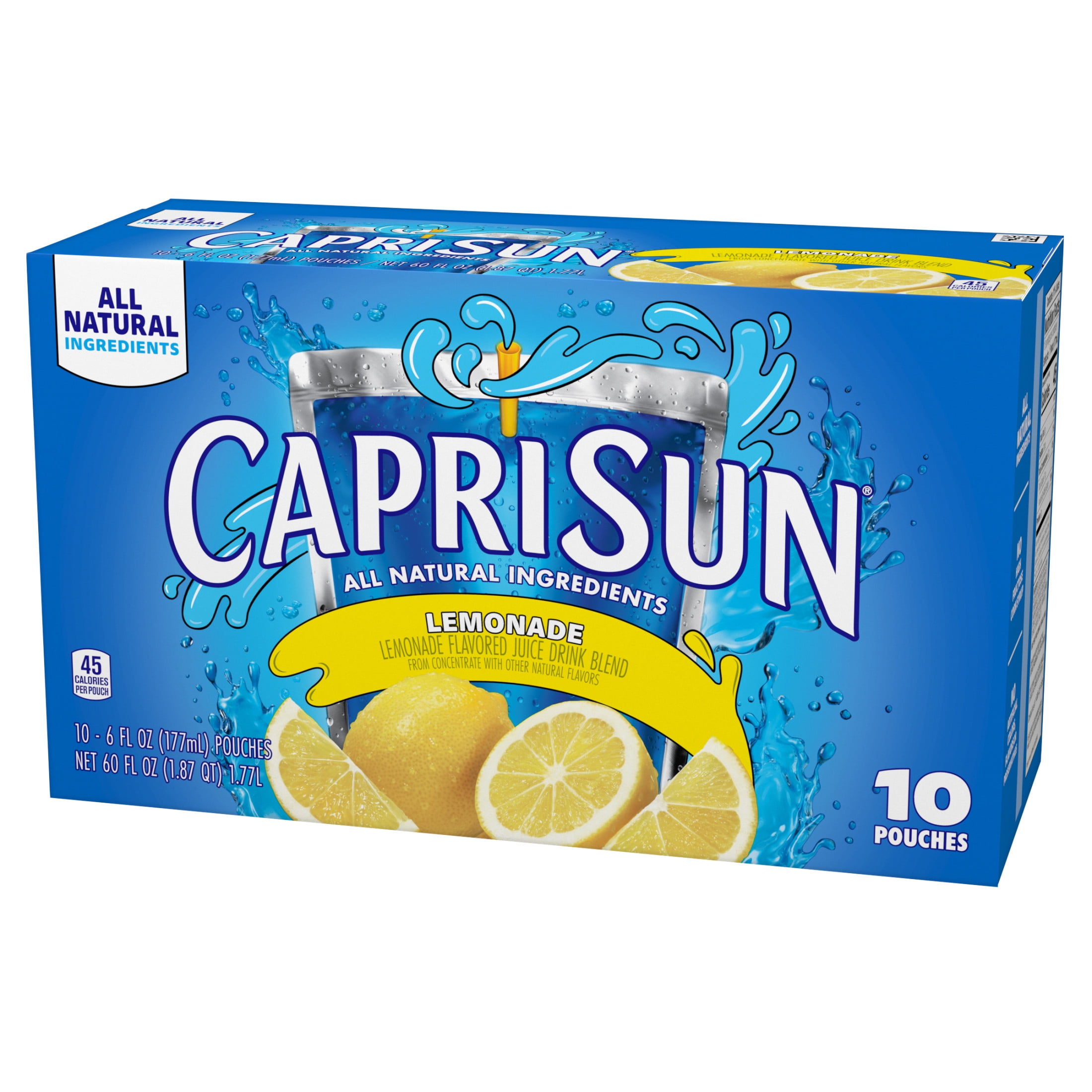 Capri Sun Real Fruit Lemonade Juice Drink, 10 ct Box, 6 fl Capri Sun Real Fruit Lemonade Juice Drink, 10 ct Box, 6 fl