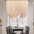 thumbnail image 3 of Orange Ombre Balloon Curtains for Bedroom/Front Door/Bathroom, Farmhouse Stripes Modern Abstract Art Tie Up Curtains 63 Inch Length Light Filtering Kitchen Curtains Shades for Windows 46"x63", 3 of 8