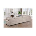 thumbnail image 4 of Devion Furniture Ella Faux Leather Modular Sectional Sofa with ottoman and cupholder console, 4 of 11