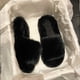 thumbnail image 1 of Zapatillas Calientes Zapatillas de felpa acogedoras con punta abierta para mujer, suministros para el hogar de espuma viscoelástica (negro 36), 1 of 8