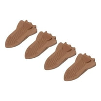 4 Pcs Door Stoppers for Bottom of Door, 2.13 Inch, Coffee