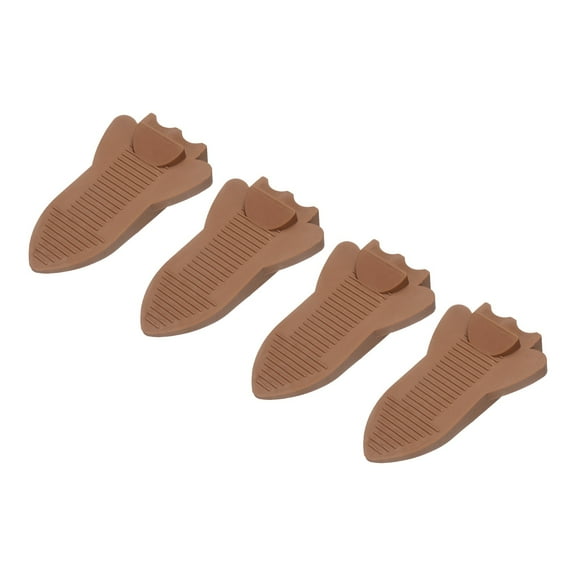 4 Pcs Door Stoppers for Bottom of Door, 2.13 Inch, Coffee