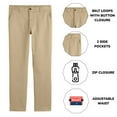 thumbnail image 2 of Boys Flat Front School Uniform Pants (3-Pack) (Big Boys), 2 of 5