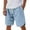 Light Blue—father's day gift, variant on Kinrui Shorts for Men Casual 9" Elastic Waist Drawstring Summer Beach Shorts with Pocket XL