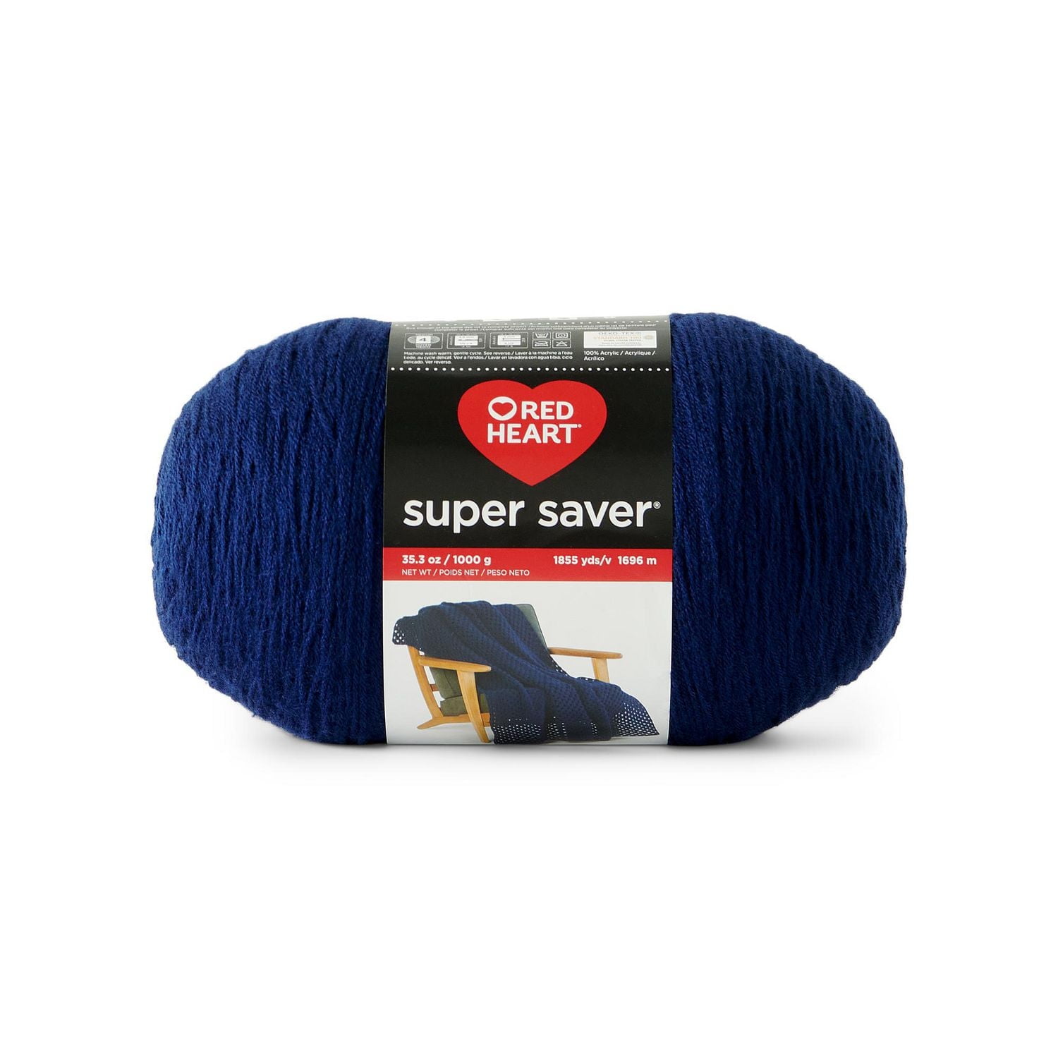 Red Heart® Super Saver®1000G Yarn, Acrylic #4 Medium, 35.3 oz/1000g, 1855 Yards