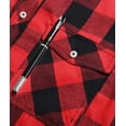 thumbnail image 6 of SPEEDRUN Men's Casual Plaid Shirts Button Down Long Sleeve Jackets Shirt with Chest Pocket Checked Shirt Jacket Thicker and Warmer for All Seasons Red L, 6 of 7