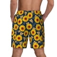 thumbnail image 2 of Lsque Mens Swim Trunks Sunflowers Pattern - Bathing Suit Compression Liner - Beach Swim Shorts Swimwear - (S-3XL) - Stretch Quick Dry -XX-Large, 2 of 9