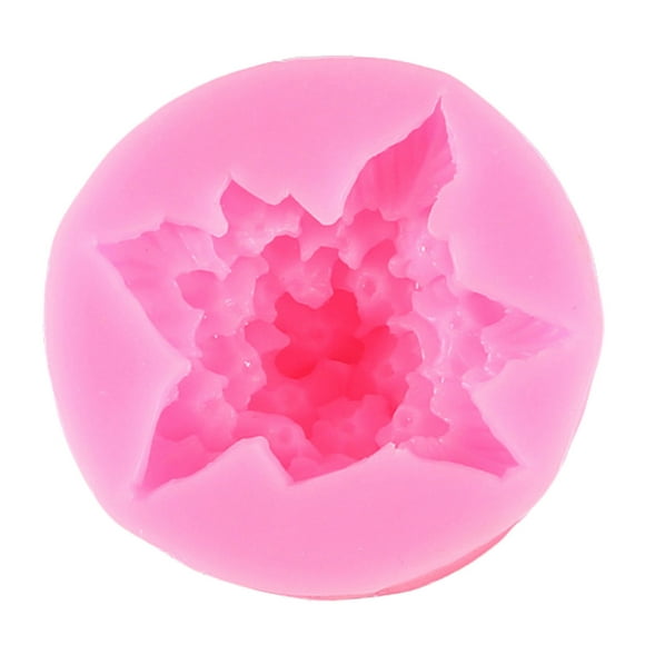 Silicone Food Grade Non- Heat-resistant Hydrangea Rose Tulip Flower Shape Reusable Decorative DIY Fondant Chocolate Cake