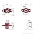 thumbnail image 4 of MYG 1Pcs 150A High Current Energy Storage Power Terminal Round Brass Terminal Block, 4 of 8