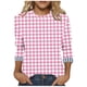 thumbnail image 1 of mfyjkho Tops Para Mujer, Camiseta De Manga Tres Cuartos Con Cuello En V Y Estampado Diario Para Mujer, Talla Grande, Holgada Tops Y Blusas Para Mujer Xl, 1 of 6