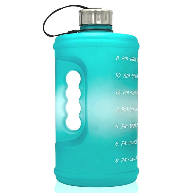 Bouteille d'Eau de Motivation 2,2l / 3,78l avec Marqueur de Temps pour Camping en Plein Air Randonnée Entraînement Physique Entraînement Sport