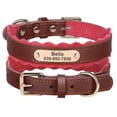 thumbnail image 5 of Pet Artist Soft Leather Personalized Dog Collar Pet Name ID Tag Engraved Small Large Dogs, 5 of 13