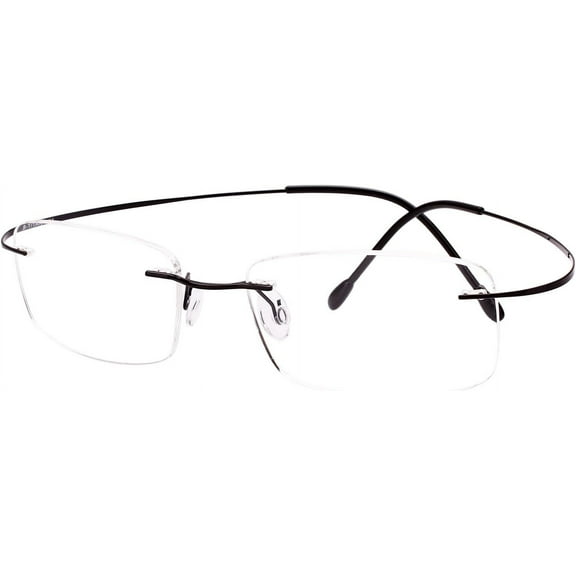Agstum Flexible Optical Hingeless Gold Eyeglasses Titanium Rimless Glasses Frames for Men Women