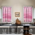 thumbnail image 2 of Abstract Oil Paiting Watercolor Kitchen Curtains - Vintage Tier Cafe Curtains for Bathroom Living RV Rod Pocket Window Drapes 36 Inch 2 Panels Set 28"x36" Window Treatment Tiers, 2 of 4