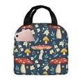 thumbnail image 1 of Fotbe Colorful Mushrooms Bolsa Térmica con Estampado y Forro de Aluminio Grueso Bolsa de Almuerzo con Bolsillo Frontal para Hombres y Mujeres, Ideal para Trabajo, Escuela, 1 of 8