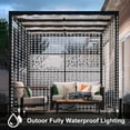 thumbnail image 2 of echosari 300 LED Curtain Lights Battery Operated, 9.8ft×9.8ft Hanging Light with Remote Timer Fairy Curtain Lights for Bedroom Patio Wedding Backdrop Party Decór (Warm White), 2 of 10
