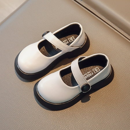 

LYCAQL Toddler Shoes Fashion All Seasons Children Casual Shoes Girls Thick Sole Solid Color Hook Loop Solid Color Comfortable Big Kids Size 6 (White 10.5 Toddler)