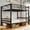Rustic Brown, variant on Honfach Metal Bunk Bed Twin Over Twin, Heavy Duty Metal Bed with Ladder and High Guardrail, Under-Bed Storage Space, No Box Spring Needed, Noise Free,Rustic Brown