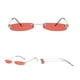 thumbnail image 3 of Gafas de sol para mujer y hombre, lentes transparentes, protección UV4, estilo vintage para exteriores. rojo, 3 of 8