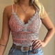 thumbnail image 2 of Floral Lace Bralettes For Women Vest Crop Tops Wireless Bra Lingerie Sexy Deep V-neck Underwear Camisole Shirt, 2 of 5