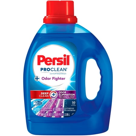 Persil ProClean Liquid Laundry Detergent, Odor Fighter, 100 Ounce, 50