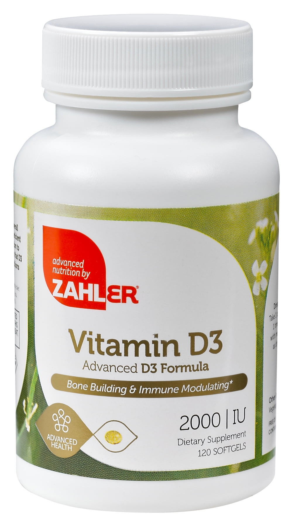 Zahler Vitamin D3 2000IU, AllNatural Supplement Supporting Bone Muscle