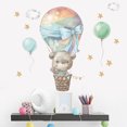 thumbnail image 2 of 2PCS Cartoon Bear Hot Air Balloon Wall Sticker Baby Nursery Decor Baby Shower Ro, 2 of 5