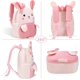 thumbnail image 3 of KAIYANG Mochila de peluche con forma de animalito de dibujos animados para niños (conejito rosa), 3 of 5