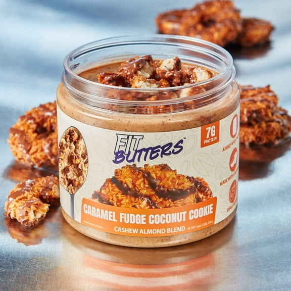 FIt Butters Caramel Fudge Coconut Cookie Cashew Almond Butter