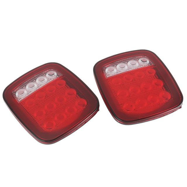 Back 16LED Inverseur Double Couleur Rouge Blanc Feu de Position Carré Adapté pour JK CJ YJ 19762006