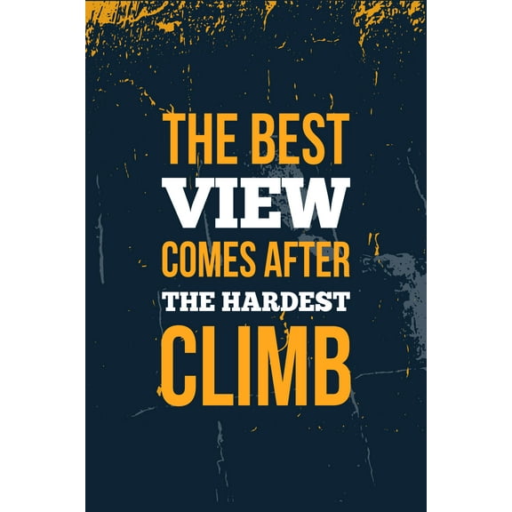 Ezposterprints Motivational Inspirational Posters for Home Office School Classroom Kidsroom - Motivational Quotes Poster Printing - Wall Art Print - 'THE BEST VIEW' - 12X18 inches