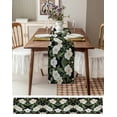 thumbnail image 3 of Flower Leaf Table Runner 60 Inches, Summer Botanicals Blossom Floral Plant Bed Runner Dresser Scarves Tabletop for Indoor Outdoor Parties/Ceremony/Banquet, 13" x 60", 3 of 8