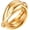 Four Rings Gold, variant on Triple Trinity Band Interlocked Rolling Ring,Width Women's Tri-tone Interlocked Rolling Spinning Ring