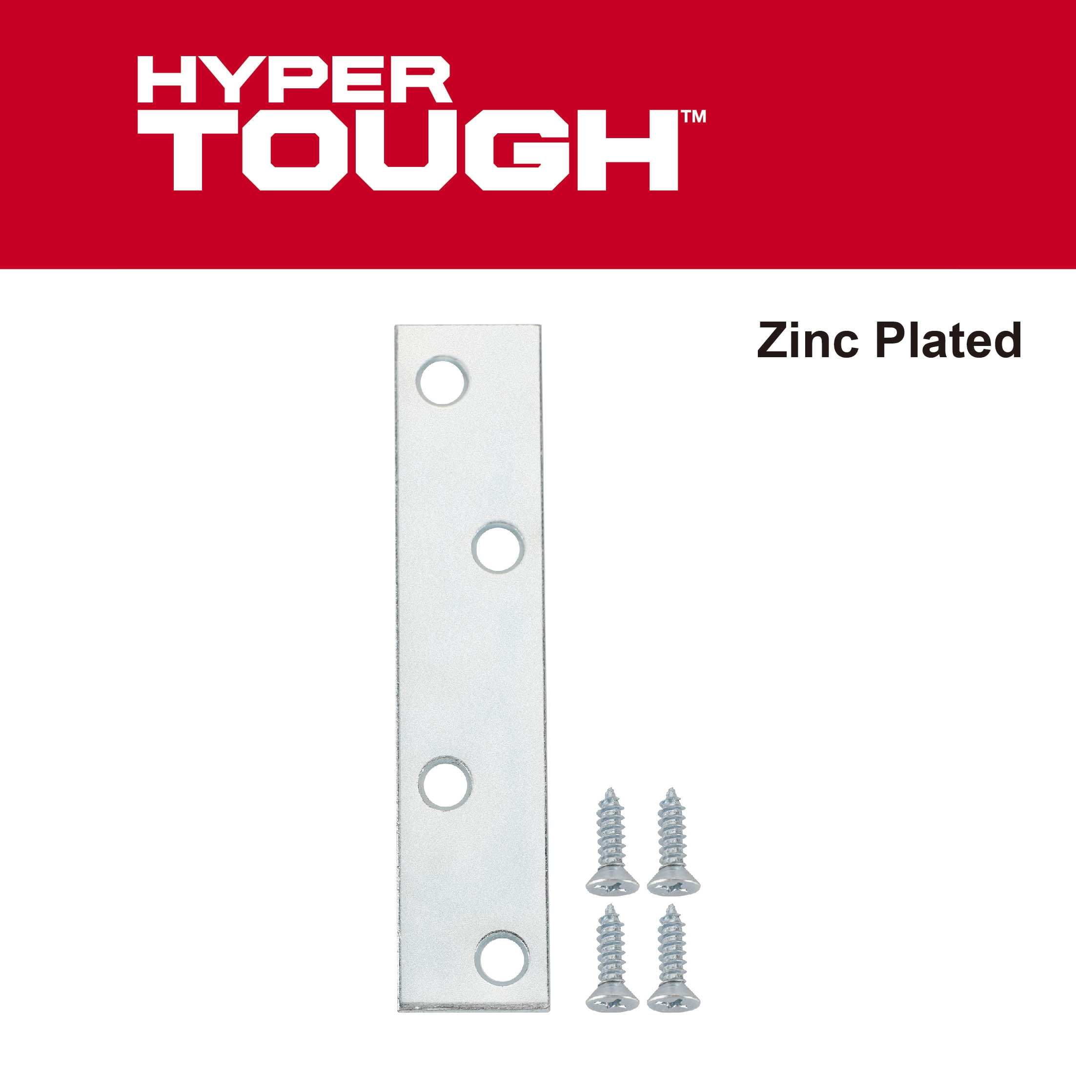 (3 pack) 8 in. Mending Plate, Zinc Plated