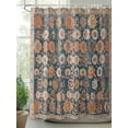 thumbnail image 3 of Blue Flower Print, Bathroom Curtain 84 Inch Shower Curtain with Hooks, Farmhouse Boho Decorative Patterns Waterproof Polyester Bath Curtain Washable Bathtub Curtain 72''x 84'', 3 of 6