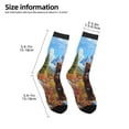 thumbnail image 2 of Fuzoiu Snowy Mountain Photography Bear Print Kids Socks For Boys Girls,Grip Crew Socks with Non Slip,Lightweight Stretch Crew Socks,Toddlers Crew Boot Socks, 2 of 5