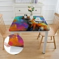 thumbnail image 2 of Fanna Fox Square Table Cover Oil Resistant, Wear Resistant, Reusable Desktop Protection for Picnic Dining Kitchen Farmhouse - 100% Polyester Fiber 46*46, 2 of 8