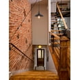 thumbnail image 5 of FSLiving 2Way Knob Turn on Off Handle Pendant Lighting Swag with Industrial Pulley Design 15ft Plug-in Dimmer Cord with Wheel Bulb Guard Iron Cage Cover for Sloped Ceiling No Wiring Needed - 1 Light, 5 of 7
