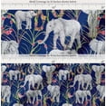 thumbnail image 2 of Soimoi Cotton Poplin Fabric Leaves,Floral Wreath & Elephant Jungle Print Fabric by the Yard 42 Inch Wide, 2 of 7