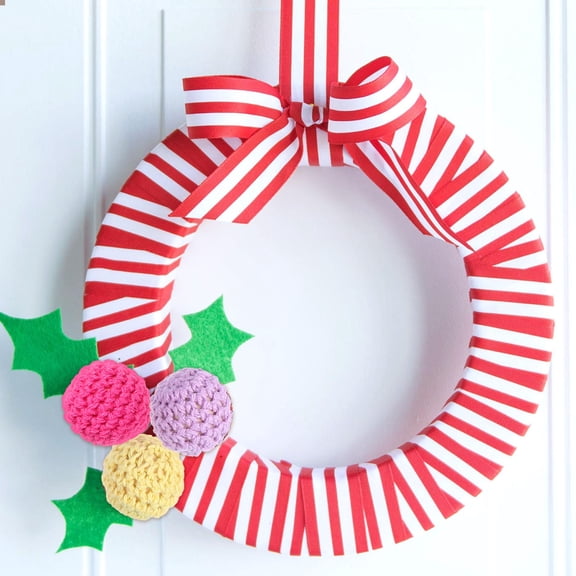 PTOOTP 20-Piece Assorted Color Wooden and Knitted Christmas Hanging Ornaments for Holiday Home Decoration
