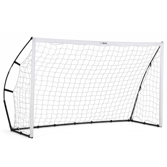 ZenSports 8x5ft Folding Soccer Goal Adult Kids Practice Soccer Net Quick Setup W/Carry Bag for Home Training Outdoor Backyards, Black