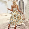 thumbnail image 3 of Vestido bohemio de verano para mujer de Tobrief, con tirantes finos, escote cuadrado, volantes y vaporoso, vestido largo playero, 3 of 7