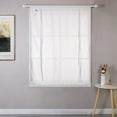 thumbnail image 5 of DriftAway Solid Color Faux Linen Slub Sheer Voile Tie Up Decorative Adjustable Balloon Rod Pocket Window Curtains for Small Window 31"Wx47"L White, 5 of 7