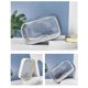 thumbnail image 5 of SZTXJ Transparent Toiletry Bag, Travel Kit, Waterproof Travel Case Cosmetic Bag for Men and Women, Airplane Toiletry Bag, Carry Bag - Blue, 2 Pieces, 5 of 5