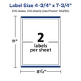 thumbnail image 6 of Avery Glossy White Rectangle Labels, 4.75" x 7.75", 200 Total, 6 of 9