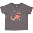 thumbnail image 3 of Inktastic Cute Smiling Valentine's Day Otter with Heart Boys or Girls Toddler T-Shirt, 3 of 5