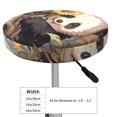 thumbnail image 2 of Kdxio Clear Sky Cute Sunflower Panda Print Stool Covers Round,Stretch Round Bar Stool Covers Washable Bar Stool Cushion Slipcover for 12-15 Inch Chair, 2 of 5
